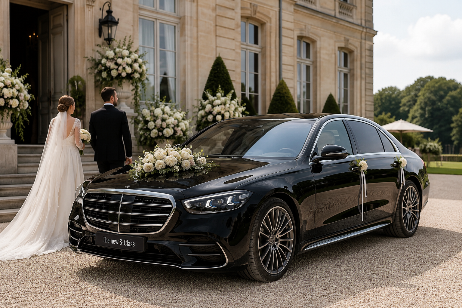 Private chauffeur for weddings in Paris and Île-de-France