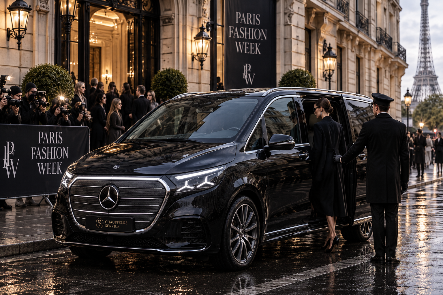 Private chauffeur transport for seminars and business events in Paris